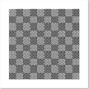 Checkered Love - Black and White Posters and Art